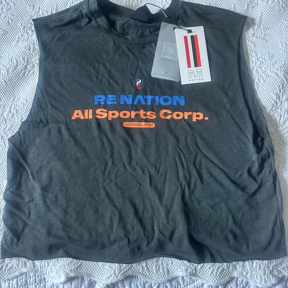 NWT PE Nation Grey Crop.